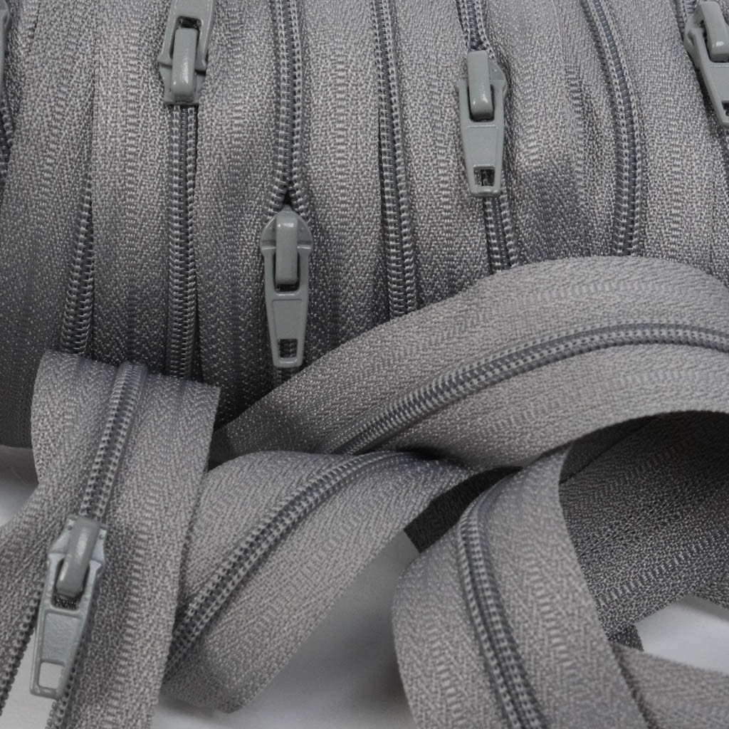 3mm Gray Zipper (Sold by the Meter) - Maison Klem